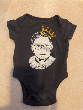 Forever me baby dark grey Graphic Bodysuit with Gold Crown